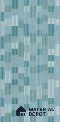 Patterned Wall Tile TL 10845 B Chroma Aqua Decor 4 ft x 2 ft Punch Carving Matte Finish Vitrified Tile - 9 mm | Suitable for Living Room, Bedroom & Kitchen