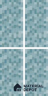 Patterned Wall Tile TL 10845 B Chroma Aqua Decor 4 ft x 2 ft Punch Carving Matte Finish Vitrified Tile - 9 mm | Suitable for Living Room, Bedroom & Kitchen