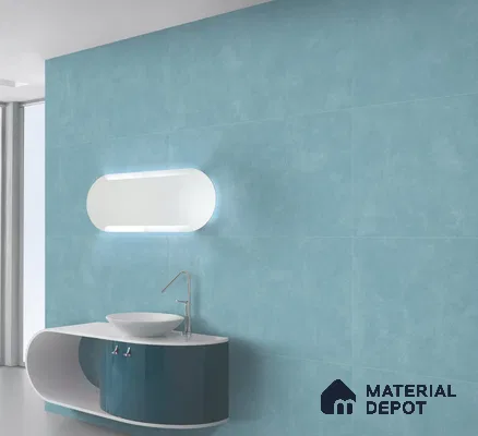 Stone Floor & Wall Tile TL 10845 Chroma Aqua 4 ft x 2 ft Matte Finish Vitrified Tile - 9 mm | 4 Random Designs | Suitable for Living Room, Bedroom & Kitchen