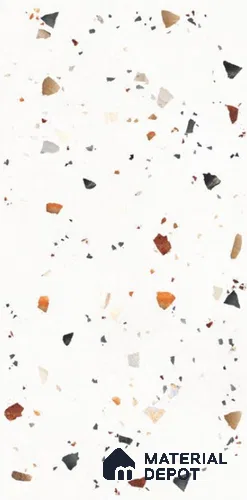 Terrazzo Wall Tile TL 12000 Moscata White 4 ft x 2 ft Carving Matte Finish Vitrified Tile - 9 mm