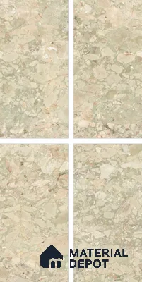 Stone Floor & Wall Tile TL 10857 Floricca Breccia Natural 4 ft x 2 ft Glossy Finish Vitrified Tile - 9 mm | 8 Random Designs | Suitable for Living Room, Bedroom & Kitchen
