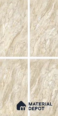 Endless Marble Floor & Wall Tile TL 10862 Blossaria Beige 4 ft x 2 ft Glossy Finish Vitrified Tile - 9 mm | 5 Random Designs | Suitable for Living Room, Bedroom & Kitchen