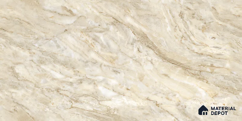 Endless Marble Floor & Wall Tile TL 10862 Blossaria Beige 4 ft x 2 ft Glossy Finish Vitrified Tile - 9 mm | 5 Random Designs | Suitable for Living Room, Bedroom & Kitchen