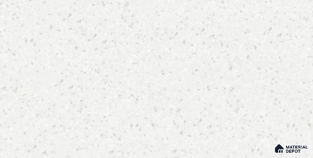 Terrazzo Floor & Wall Tile TL 10852 B Lucifer White 4 ft x 2 ft Carving Matte Finish Vitrified Tile - 9 mm | 5 Random Designs | Suitable for Living Room, Bedroom & Kitchen