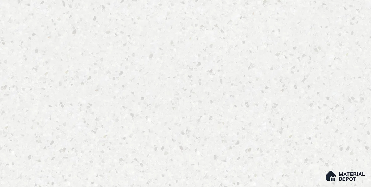 Terrazzo Floor & Wall Tile TL 10852 B Lucifer White 4 ft x 2 ft Carving Matte Finish Vitrified Tile - 9 mm | 5 Random Designs | Suitable for Living Room, Bedroom & Kitchen