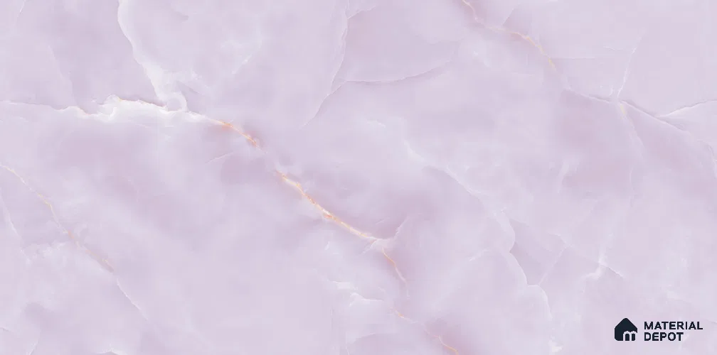 Marble Floor & Wall Tile TL 11967 C Onyx Luxe Pink 4 ft x 2 ft High Gloss Finish Vitrified Tile - 9 mm