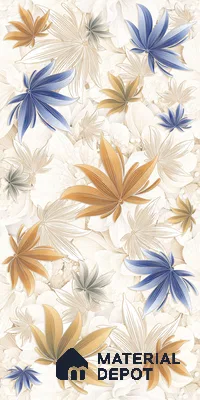 Floral Wall Tile TL 12272 Artfino Flower 4 ft x 2 ft Sugar + (Glossy Granula/Glue) Finish Vitrified Tile - 9 mm | Suitable for Bathroom, Accent/Feature Wall, Dining Area