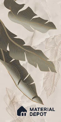 Tropical Wall Tile TL 12265 B Eros Onyx Brown Decore 4 ft x 2 ft Carving Matte Finish Vitrified Tile - 9 mm | 3 Random Designs | Suitable for Bathroom, Accent/Feature Wall, Foyer