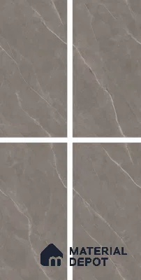 Endless Marble Floor & Wall Tile TL 10865 Lucca Armani Grey 4 ft x 2 ft Glossy Finish Vitrified Tile - 9 mm | 6 Random Designs | Suitable for Living Room, Bedroom & Kitchen
