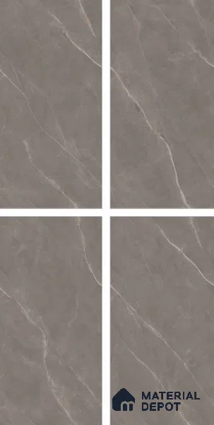 Endless Marble Floor & Wall Tile TL 10865 Lucca Armani Grey 4 ft x 2 ft Glossy Finish Vitrified Tile - 9 mm | 6 Random Designs | Suitable for Living Room, Bedroom & Kitchen