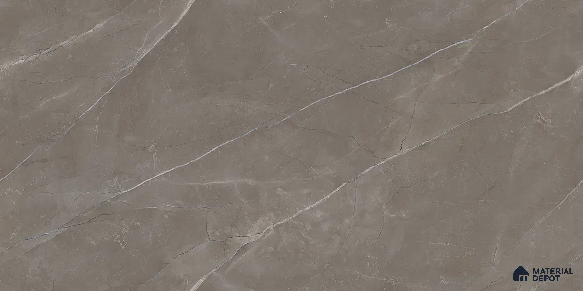 Endless Marble Floor & Wall Tile TL 10865 Lucca Armani Grey 4 ft x 2 ft Glossy Finish Vitrified Tile - 9 mm | 6 Random Designs | Suitable for Living Room, Bedroom & Kitchen