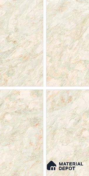 Marble Floor & Wall Tile TL 10859 B Miller Natural 4 ft x 2 ft Glossy Finish Vitrified Tile - 9 mm | 4 Random Designs | Suitable for Living Room, Bedroom & Kitchen