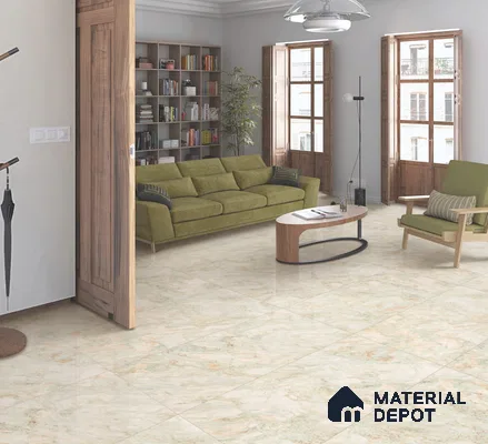 Marble Floor & Wall Tile TL 10859 B Miller Natural 4 ft x 2 ft Glossy Finish Vitrified Tile - 9 mm | 4 Random Designs | Suitable for Living Room, Bedroom & Kitchen