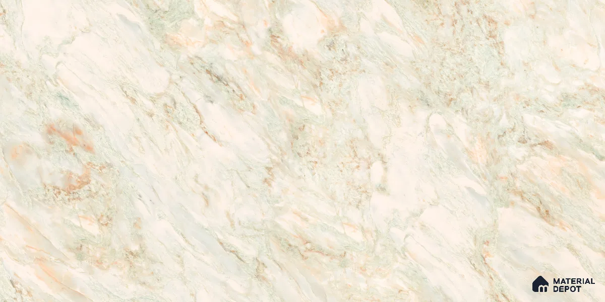Marble Floor & Wall Tile TL 10859 B Miller Natural 4 ft x 2 ft Glossy Finish Vitrified Tile - 9 mm | 4 Random Designs | Suitable for Living Room, Bedroom & Kitchen