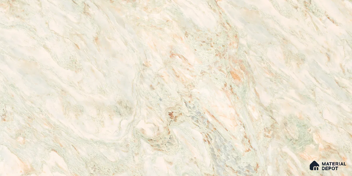 Marble Floor & Wall Tile TL 10859 B Miller Natural 4 ft x 2 ft Glossy Finish Vitrified Tile - 9 mm | 4 Random Designs | Suitable for Living Room, Bedroom & Kitchen