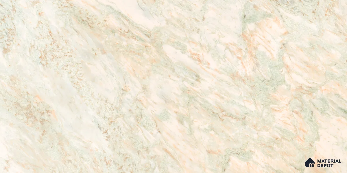 Marble Floor & Wall Tile TL 10859 B Miller Natural 4 ft x 2 ft Glossy Finish Vitrified Tile - 9 mm | 4 Random Designs | Suitable for Living Room, Bedroom & Kitchen