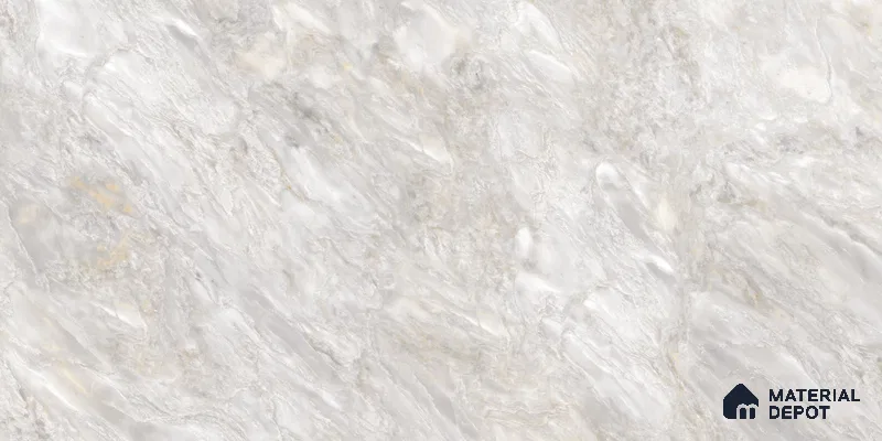 Marble Floor & Wall Tile TL 10859 Miller Grey 4 ft x 2 ft Glossy Finish Vitrified Tile - 9 mm | 4 Random Designs | Suitable for Living Room, Bedroom & Kitchen
