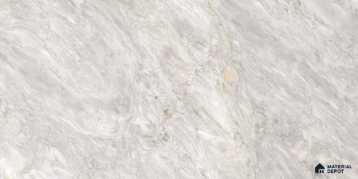 Marble Floor & Wall Tile TL 10859 Miller Grey 4 ft x 2 ft Glossy Finish Vitrified Tile - 9 mm | 4 Random Designs | Suitable for Living Room, Bedroom & Kitchen