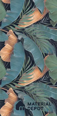 Tropical Wall Tile TL 12006 Botanical Decor-1 4 ft x 2 ft Carving Matte Finish Vitrified Tile - 9 mm | Suitable for Bathroom, Accent/Feature Wall, Dining Area