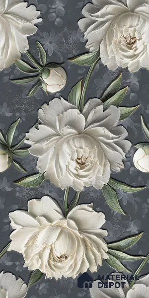 Floral Wall Tile TL 12237 C Fallon Rose Decore 4 ft x 2 ft Double Digital Finish Vitrified Tile - 9 mm | 2 Random Designs | Suitable for Bathroom, Accent/Feature Wall, Dining Area