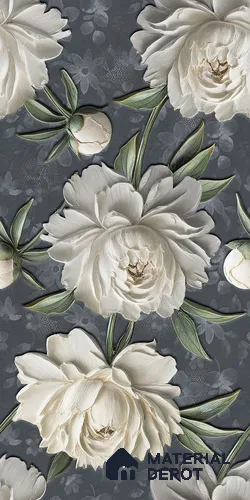 Floral Wall Tile TL 12237 C Fallon Rose Decore 4 ft x 2 ft Double Digital Finish Vitrified Tile - 9 mm | 2 Random Designs | Suitable for Bathroom, Accent/Feature Wall, Dining Area