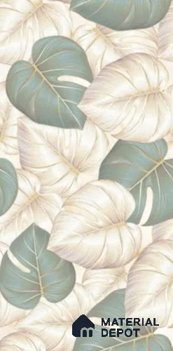 Tropical Wall Tile TL 11976 Verona Gold Leaf Decor 4 ft x 2 ft Glossy Finish Vitrified Tile - 9 mm | Suitable for Bathroom, Accent/Feature Wall, Dining Area
