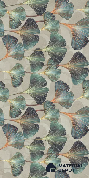 Floral Wall Tile TL 12232 Logas Olive Decore 4 ft x 2 ft Policer Glid Finish Vitrified Tile - 9 mm | Suitable for Bathroom, Accent/Feature Wall, Dining Area