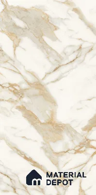 Marble Floor & Wall Tile TL 10850 B Antique Calcatta Gold 4 ft x 2 ft Glossy Finish Vitrified Tile - 9 mm | 7 Random Designs | Suitable for Living Room, Bedroom & Kitchen