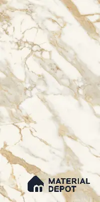 Marble Floor & Wall Tile TL 10850 Antique Calcatta Gold 4 ft x 2 ft Carving Matte Finish Vitrified Tile - 9 mm | 7 Random Designs | Suitable for Living Room, Bedroom & Kitchen