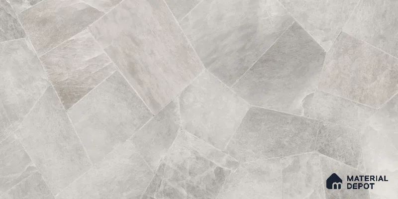 Marble Floor & Wall Tile TL 10861 Smokey Quartz Grey 4 ft x 2 ft Glossy Finish Vitrified Tile - 9 mm | 5 Random Designs | Suitable for Living Room, Bedroom & Kitchen
