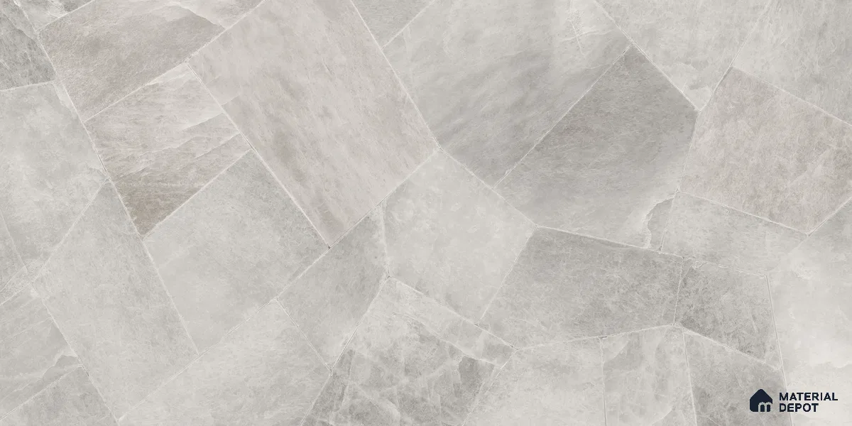 Marble Floor & Wall Tile TL 10861 Smokey Quartz Grey 4 ft x 2 ft Glossy Finish Vitrified Tile - 9 mm | 5 Random Designs | Suitable for Living Room, Bedroom & Kitchen