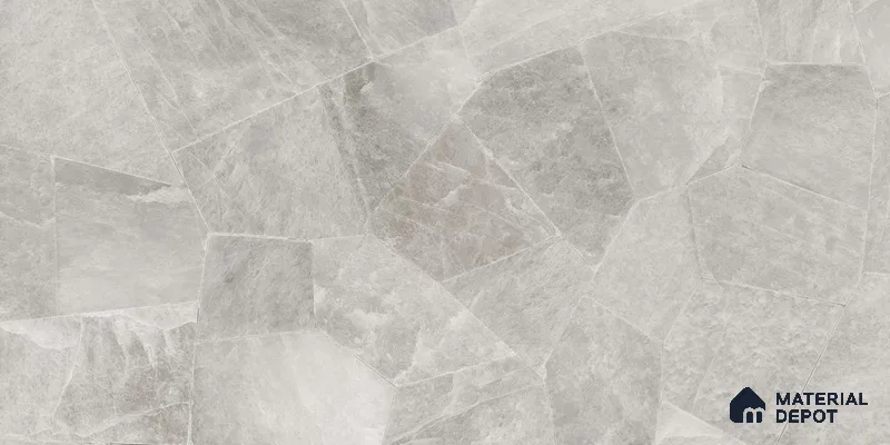 Marble Floor & Wall Tile TL 10861 Smokey Quartz Grey 4 ft x 2 ft Glossy Finish Vitrified Tile - 9 mm | 5 Random Designs | Suitable for Living Room, Bedroom & Kitchen