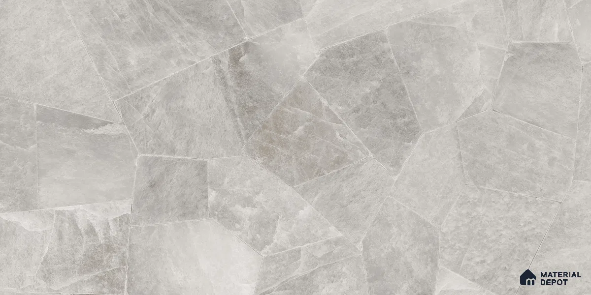 Marble Floor & Wall Tile TL 10861 Smokey Quartz Grey 4 ft x 2 ft Glossy Finish Vitrified Tile - 9 mm | 5 Random Designs | Suitable for Living Room, Bedroom & Kitchen