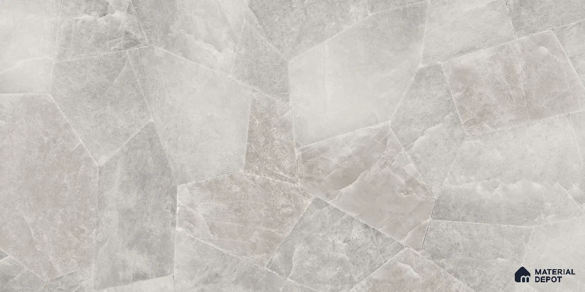 Marble Floor & Wall Tile TL 10861 Smokey Quartz Grey 4 ft x 2 ft Glossy Finish Vitrified Tile - 9 mm | 5 Random Designs | Suitable for Living Room, Bedroom & Kitchen