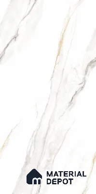 Endless Marble Floor & Wall Tile TL 10863 Cromac Bianco 4 ft x 2 ft Glossy Finish Vitrified Tile - 9 mm | 6 Random Designs | Suitable for Living Room, Bedroom & Kitchen