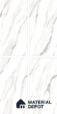 Endless Marble Floor & Wall Tile TL 10863 Cromac Bianco 4 ft x 2 ft Glossy Finish Vitrified Tile - 9 mm | 6 Random Designs | Suitable for Living Room, Bedroom & Kitchen
