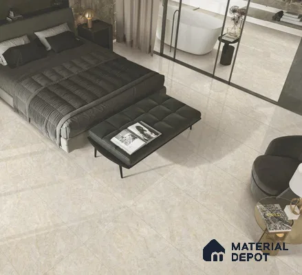 Marble Floor & Wall Tile TL 10860 Nevia Tajmahal Beige 4 ft x 2 ft Glossy Finish Vitrified Tile - 9 mm | 6 Random Designs | Suitable for Living Room, Bedroom & Kitchen