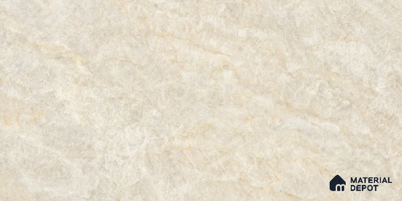 Marble Floor & Wall Tile TL 10860 Nevia Tajmahal Beige 4 ft x 2 ft Glossy Finish Vitrified Tile - 9 mm | 6 Random Designs | Suitable for Living Room, Bedroom & Kitchen