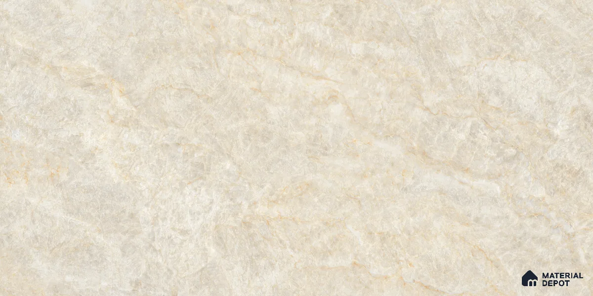 Marble Floor & Wall Tile TL 10860 Nevia Tajmahal Beige 4 ft x 2 ft Glossy Finish Vitrified Tile - 9 mm | 6 Random Designs | Suitable for Living Room, Bedroom & Kitchen