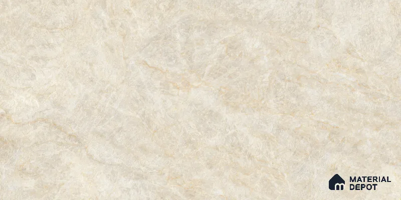 Marble Floor & Wall Tile TL 10860 Nevia Tajmahal Beige 4 ft x 2 ft Glossy Finish Vitrified Tile - 9 mm | 6 Random Designs | Suitable for Living Room, Bedroom & Kitchen