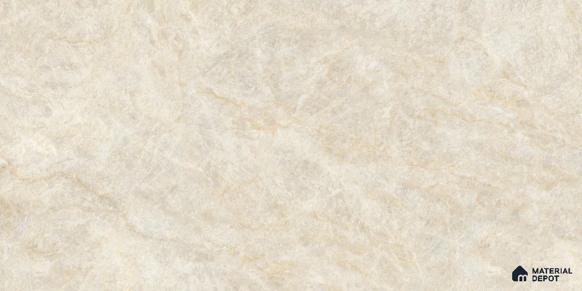 Marble Floor & Wall Tile TL 10860 Nevia Tajmahal Beige 4 ft x 2 ft Glossy Finish Vitrified Tile - 9 mm | 6 Random Designs | Suitable for Living Room, Bedroom & Kitchen