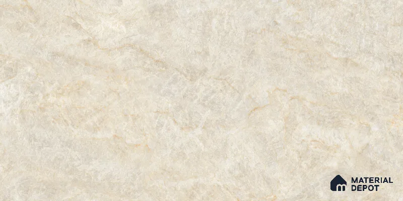 Marble Floor & Wall Tile TL 10860 Nevia Tajmahal Beige 4 ft x 2 ft Glossy Finish Vitrified Tile - 9 mm | 6 Random Designs | Suitable for Living Room, Bedroom & Kitchen