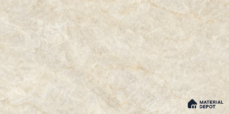 Marble Floor & Wall Tile TL 10860 Nevia Tajmahal Beige 4 ft x 2 ft Glossy Finish Vitrified Tile - 9 mm | 6 Random Designs | Suitable for Living Room, Bedroom & Kitchen