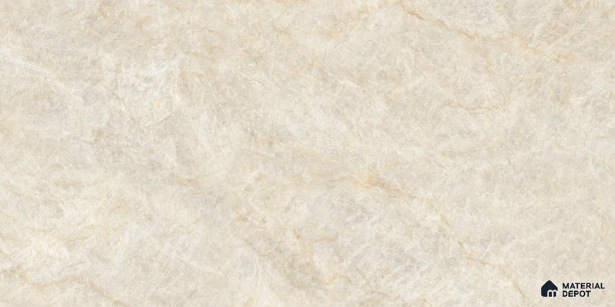 Marble Floor & Wall Tile TL 10860 Nevia Tajmahal Beige 4 ft x 2 ft Glossy Finish Vitrified Tile - 9 mm | 6 Random Designs | Suitable for Living Room, Bedroom & Kitchen