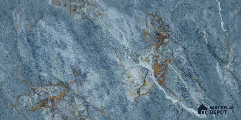 Endless Marble Floor & Wall Tile TL 10870 B Ileum Green 4 ft x 2 ft High Gloss Finish Vitrified Tile - 9 mm | 5 Random Designs | Suitable for Living Room, Bedroom & Kitchen