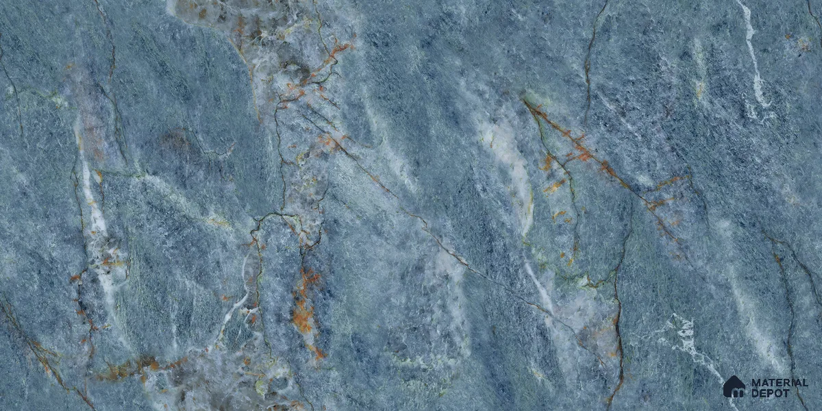 Endless Marble Floor & Wall Tile TL 10870 B Ileum Green 4 ft x 2 ft High Gloss Finish Vitrified Tile - 9 mm | 5 Random Designs | Suitable for Living Room, Bedroom & Kitchen