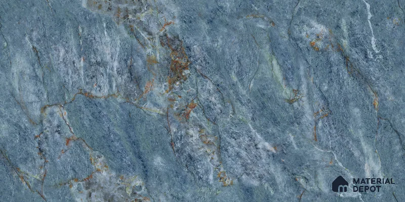 Endless Marble Floor & Wall Tile TL 10870 B Ileum Green 4 ft x 2 ft High Gloss Finish Vitrified Tile - 9 mm | 5 Random Designs | Suitable for Living Room, Bedroom & Kitchen