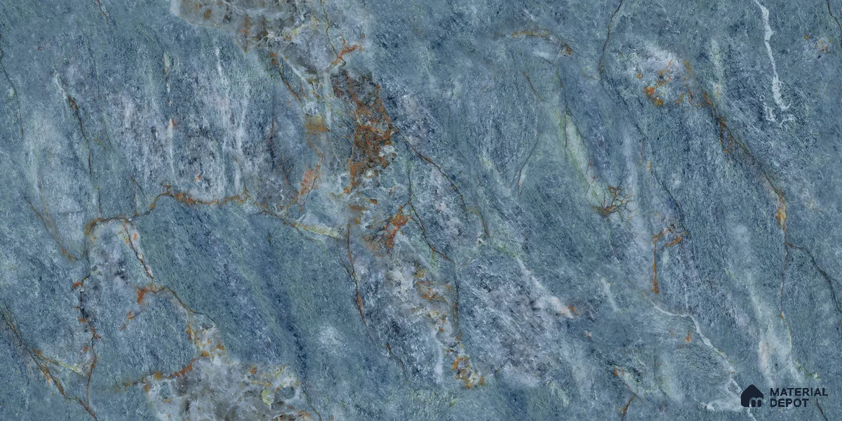 Endless Marble Floor & Wall Tile TL 10870 B Ileum Green 4 ft x 2 ft High Gloss Finish Vitrified Tile - 9 mm | 5 Random Designs | Suitable for Living Room, Bedroom & Kitchen