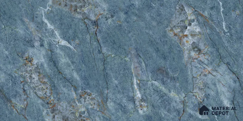 Endless Marble Floor & Wall Tile TL 10870 B Ileum Green 4 ft x 2 ft High Gloss Finish Vitrified Tile - 9 mm | 5 Random Designs | Suitable for Living Room, Bedroom & Kitchen