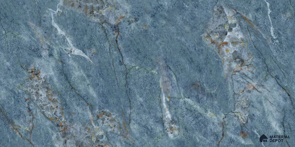 Endless Marble Floor & Wall Tile TL 10870 B Ileum Green 4 ft x 2 ft High Gloss Finish Vitrified Tile - 9 mm | 5 Random Designs | Suitable for Living Room, Bedroom & Kitchen